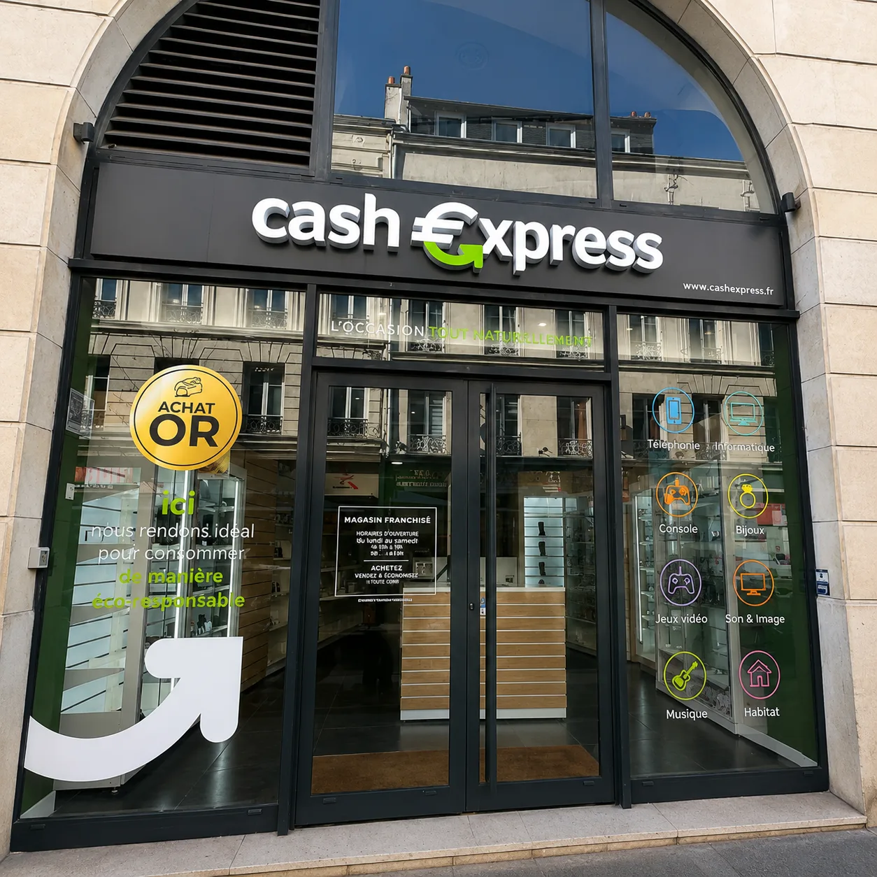 Cash Express — façade centre-ville